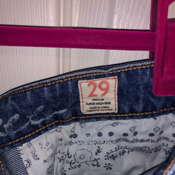 Free People Blue Denim Button Up Mini Skirt Size 29 - Picture 4 of 4